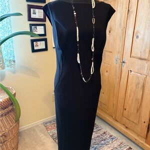 Lafayette 148 New York Black Midi Dress